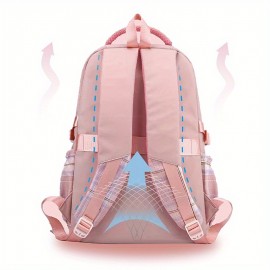 Calvin Inspired Backpack - Large Capacity School, Travel, Work Bag with Ergonomic Padded Straps, Multiple Compartments, Zipper Closure - Durable Nylon Backpack for Women & Men